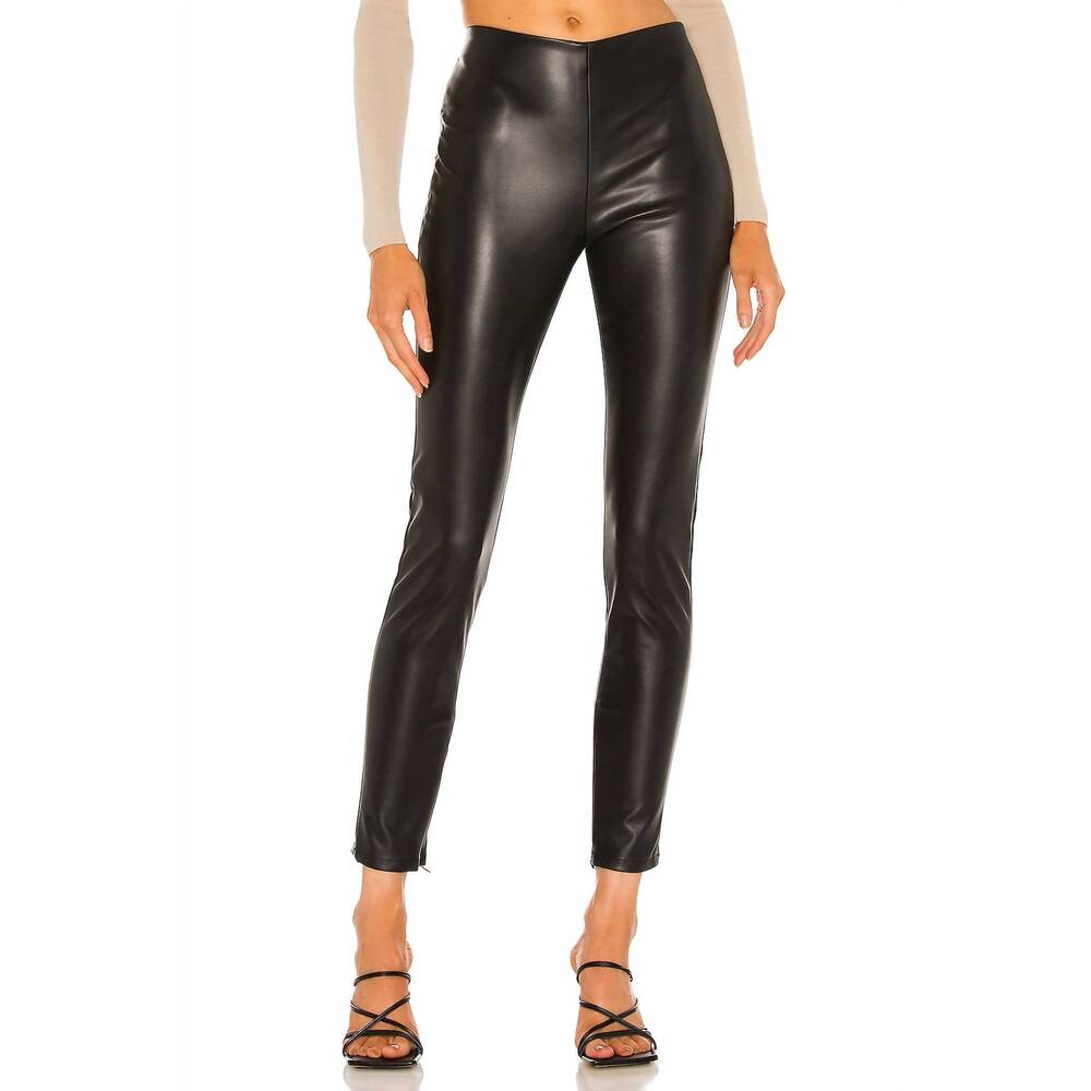 NEW VELVET BY GRAHAM & SPENCER berdine faux leather leggings in black